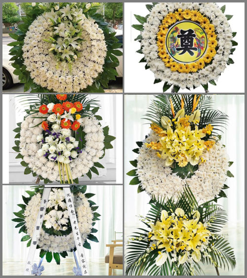 山东青岛平度市明村镇丁家庄子村花圈速递
